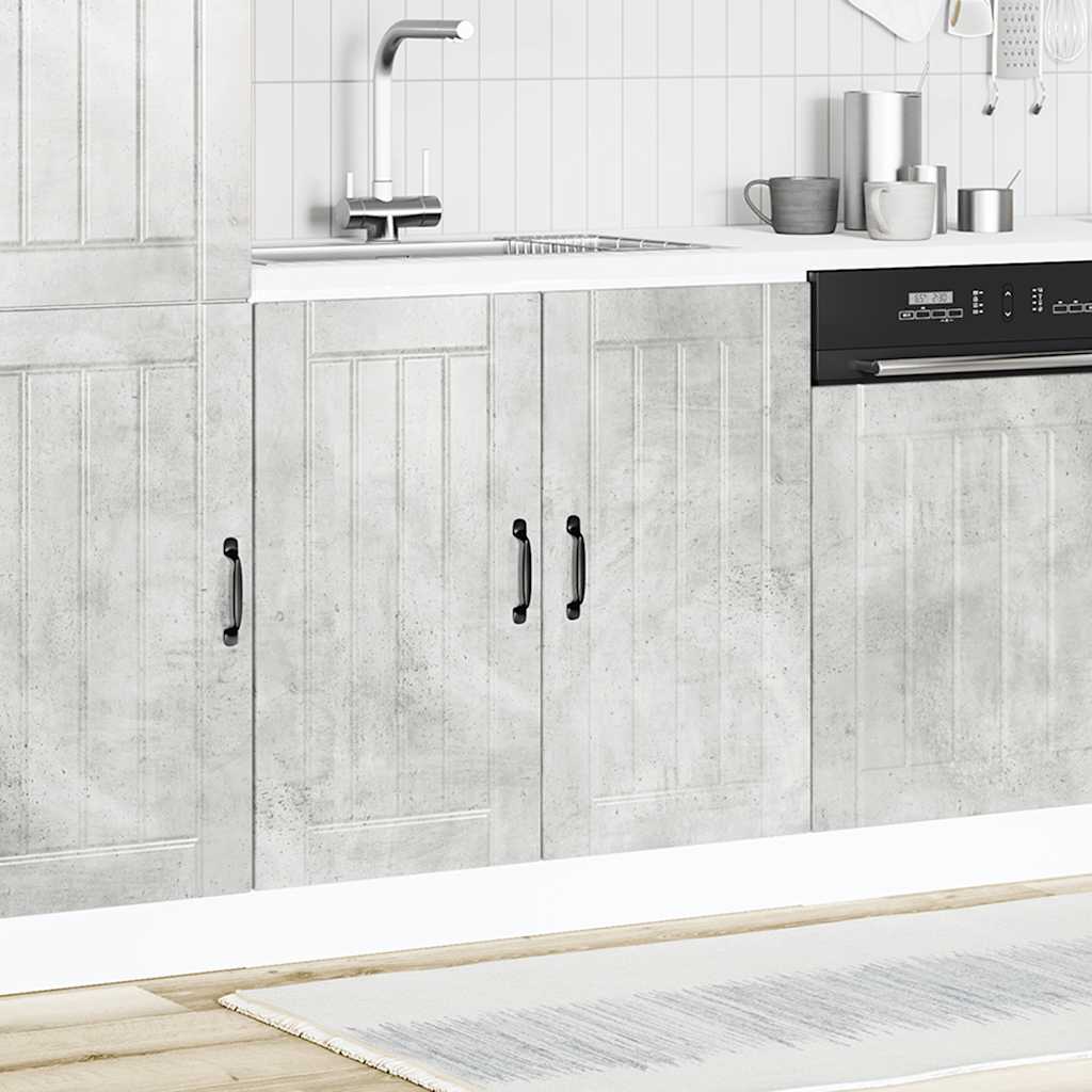 Spoelbakonderkast Lucca bewerkt hout betongrijs is nu te koop bij PeponiXL, paradijselijk wonen!