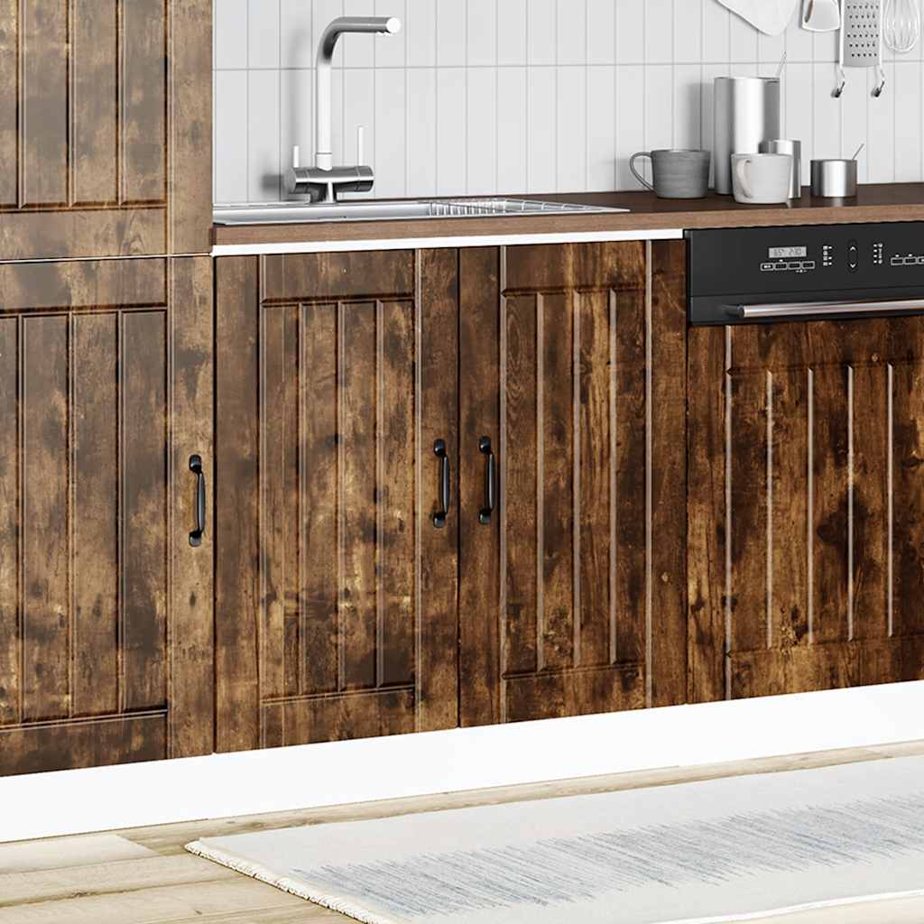 Spoelbakonderkast Lucca bewerkt hout gerookt eikenkleurig is nu te koop bij PeponiXL, paradijselijk wonen!