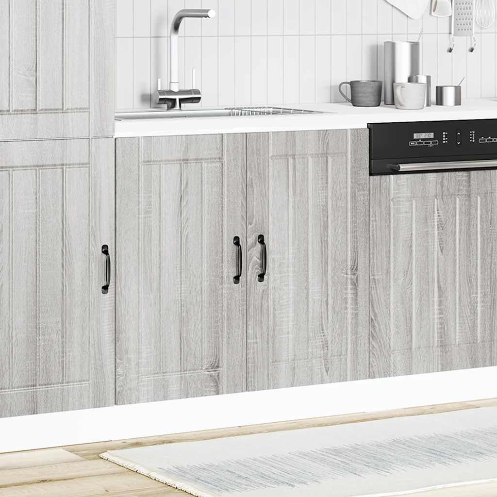 Spoelbakonderkast Lucca bewerkt hout grijs sonoma eiken is nu te koop bij PeponiXL, paradijselijk wonen!