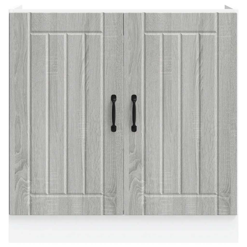 Spoelbakonderkast Lucca bewerkt hout grijs sonoma eiken is nu te koop bij PeponiXL, paradijselijk wonen!