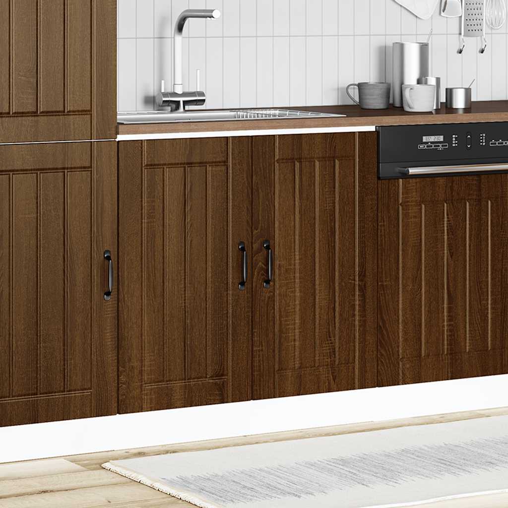 Spoelbakonderkast Lucca bewerkt hout bruin eikenkleur is nu te koop bij PeponiXL, paradijselijk wonen!