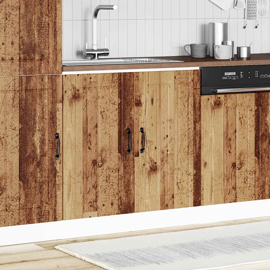 Spoelbakonderkast Lucca bewerkt hout oud houtkleurig is nu te koop bij PeponiXL, paradijselijk wonen!