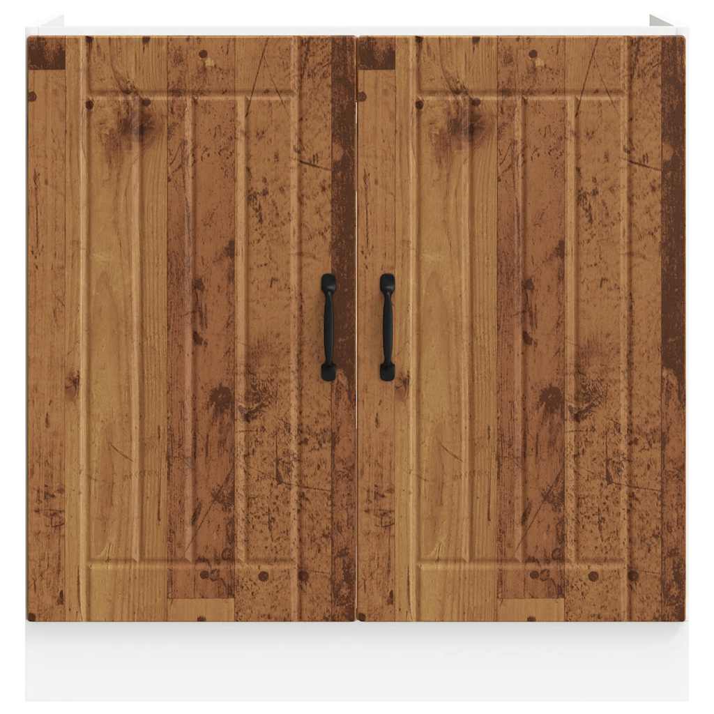 Spoelbakonderkast Lucca bewerkt hout oud houtkleurig is nu te koop bij PeponiXL, paradijselijk wonen!