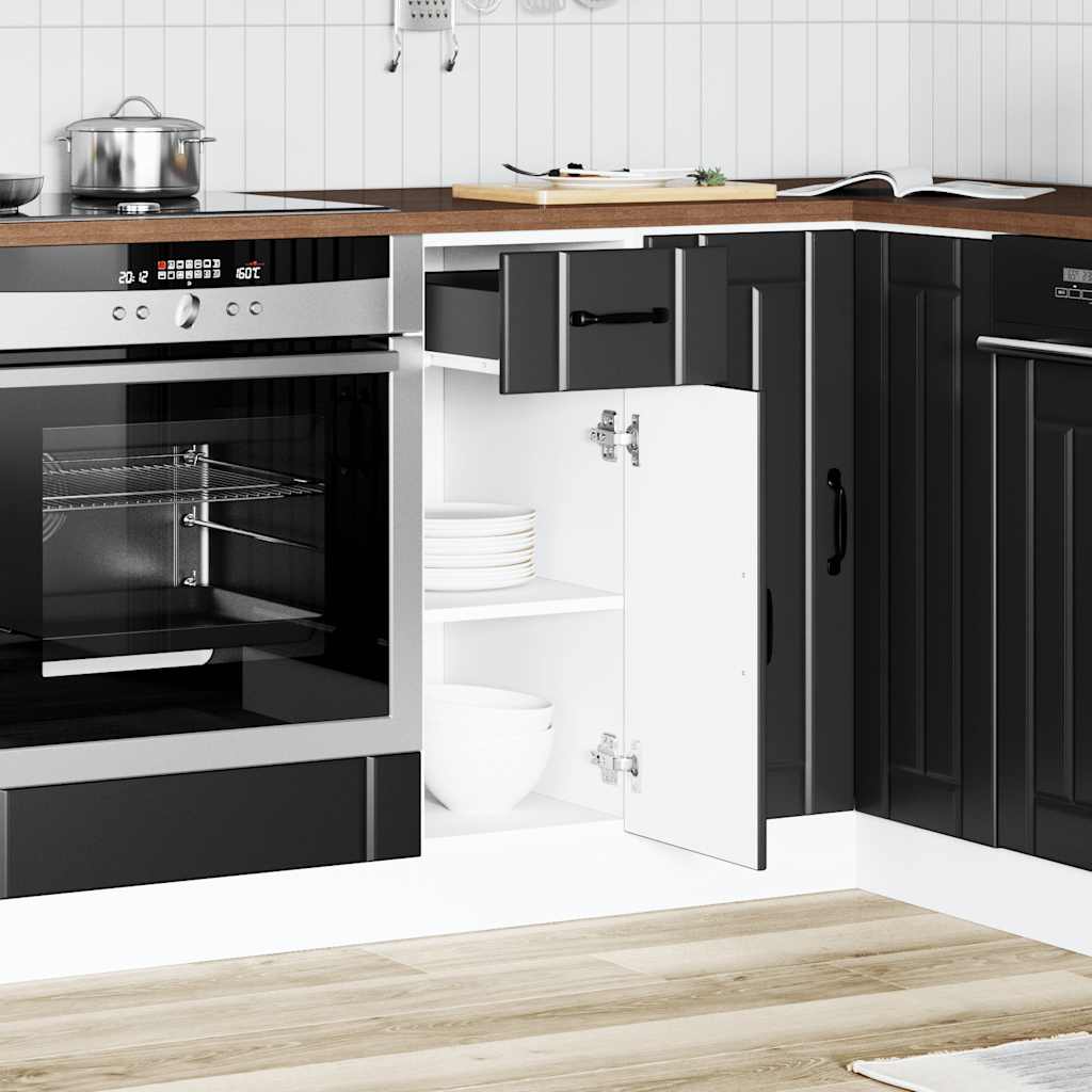 Onderkast Lucca bewerkt hout zwart is nu te koop bij PeponiXL, paradijselijk wonen!