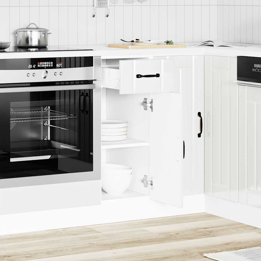 Onderkast Lucca bewerkt hout hoogglans wit is nu te koop bij PeponiXL, paradijselijk wonen!