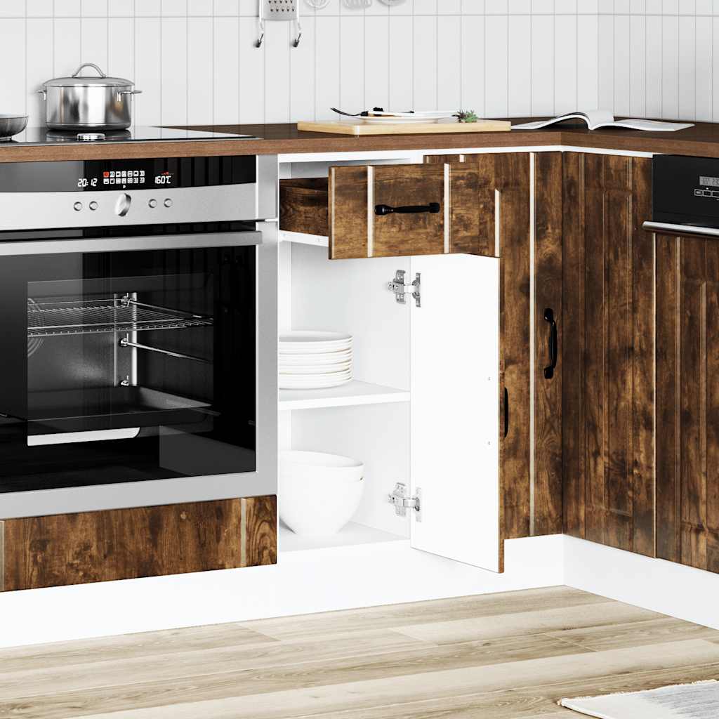 Onderkast Lucca bewerkt hout gerookt eikenkleurig is nu te koop bij PeponiXL, paradijselijk wonen!