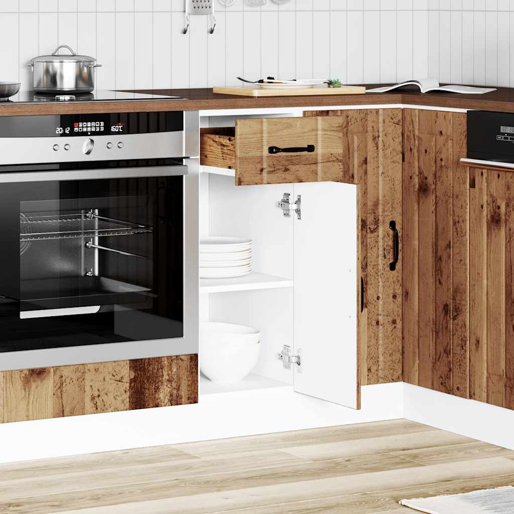 Onderkast Lucca bewerkt hout oud houtkleurig is nu te koop bij PeponiXL, paradijselijk wonen!