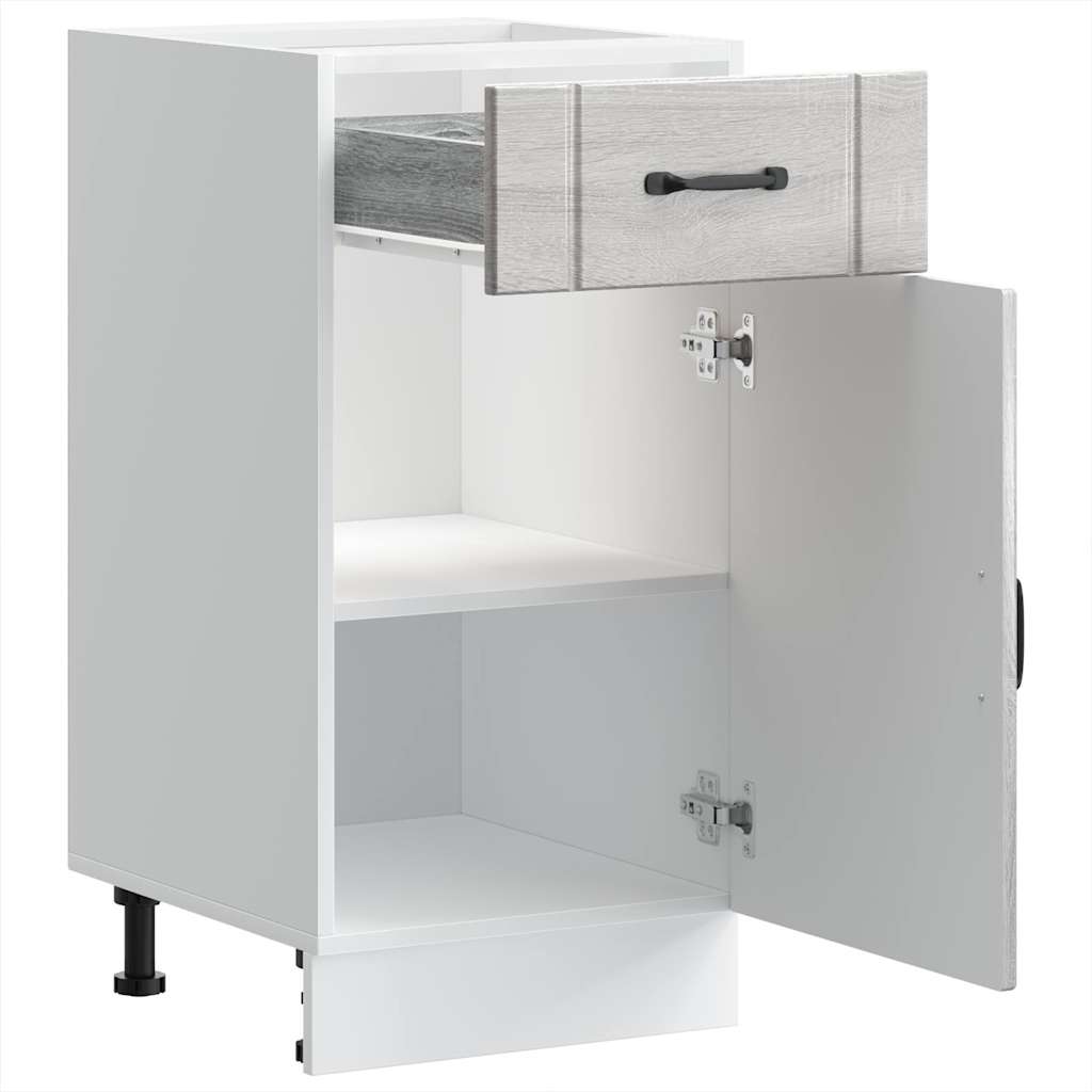 Onderkast Lucca bewerkt hout grijs sonoma eikenkleur is nu te koop bij PeponiXL, paradijselijk wonen!