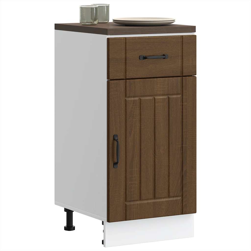 Onderkast Lucca bewerkt hout bruin eikenkleur is nu te koop bij PeponiXL, paradijselijk wonen!