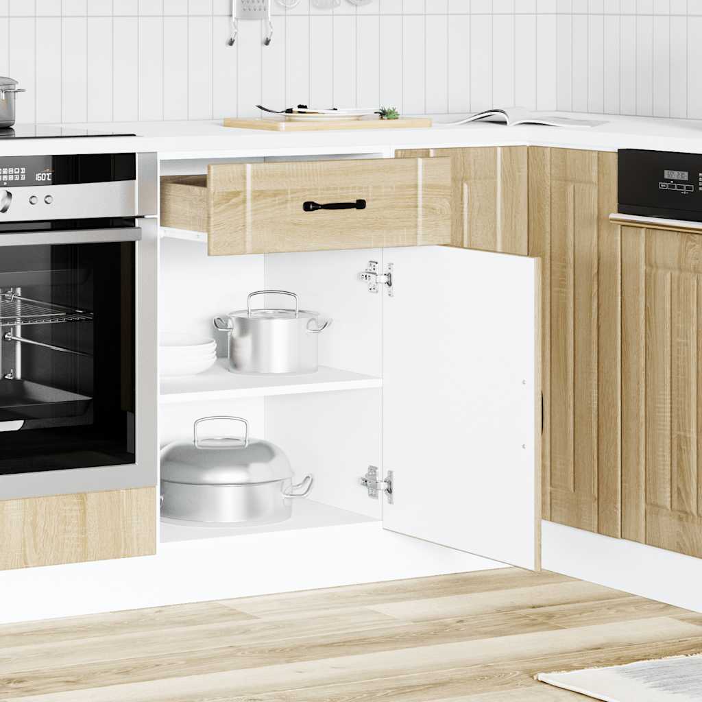 Onderkast Lucca bewerkt hout sonoma eikenkleurig is nu te koop bij PeponiXL, paradijselijk wonen!