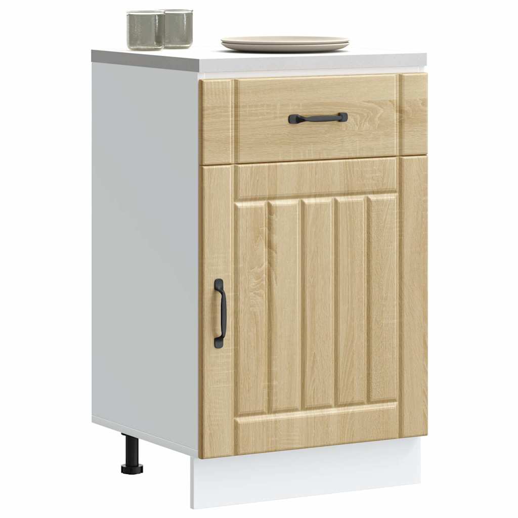Onderkast Lucca bewerkt hout sonoma eikenkleurig is nu te koop bij PeponiXL, paradijselijk wonen!