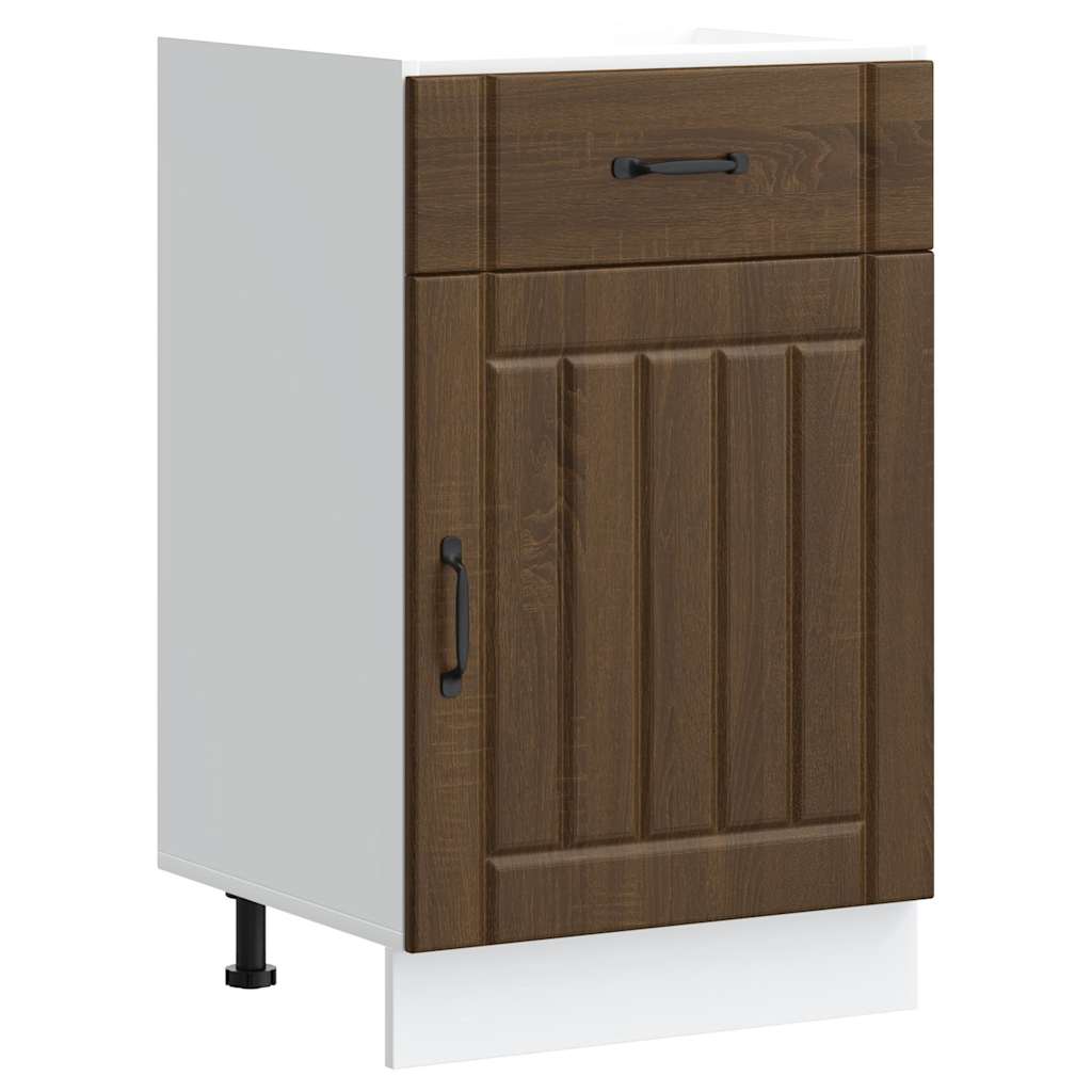 Onderkast Lucca bewerkt hout bruin eikenkleur is nu te koop bij PeponiXL, paradijselijk wonen!