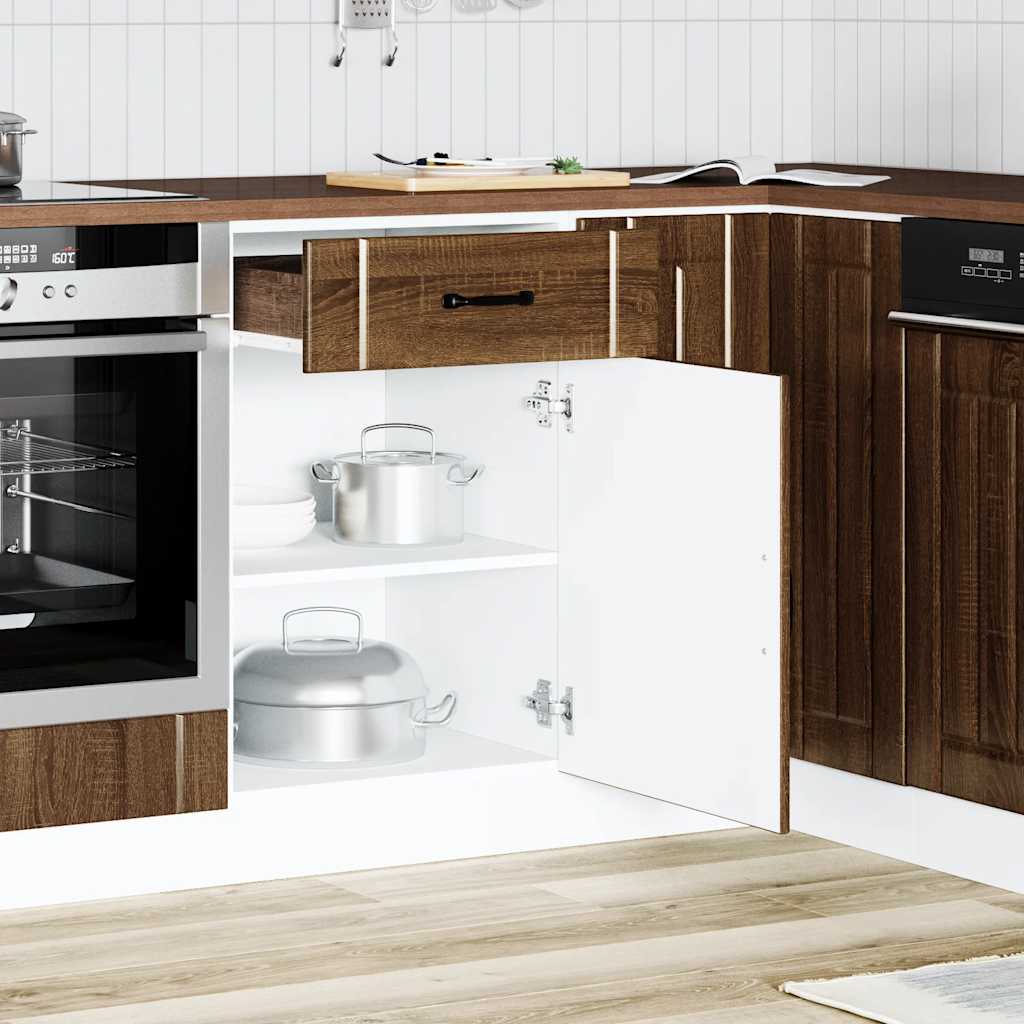 Onderkast Lucca bewerkt hout bruin eikenkleur is nu te koop bij PeponiXL, paradijselijk wonen!