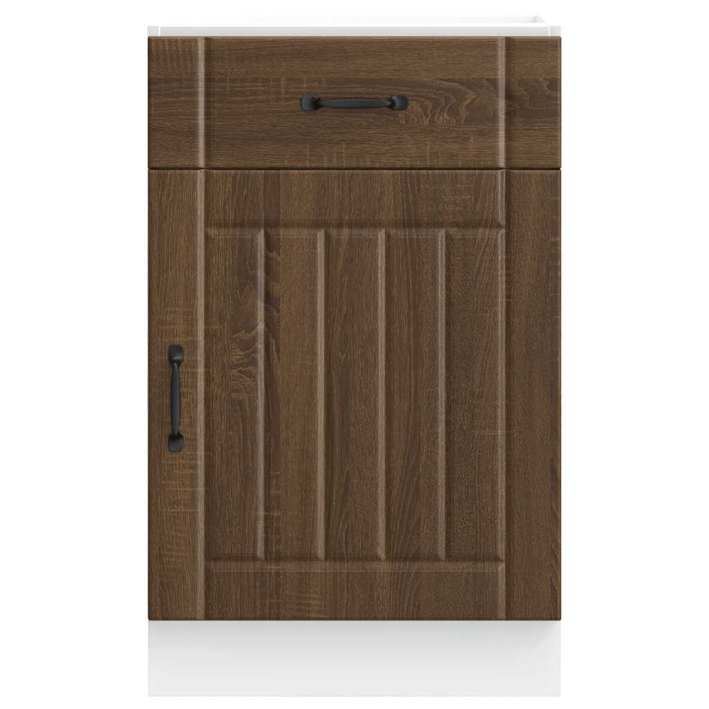 Onderkast Lucca bewerkt hout bruin eikenkleur is nu te koop bij PeponiXL, paradijselijk wonen!
