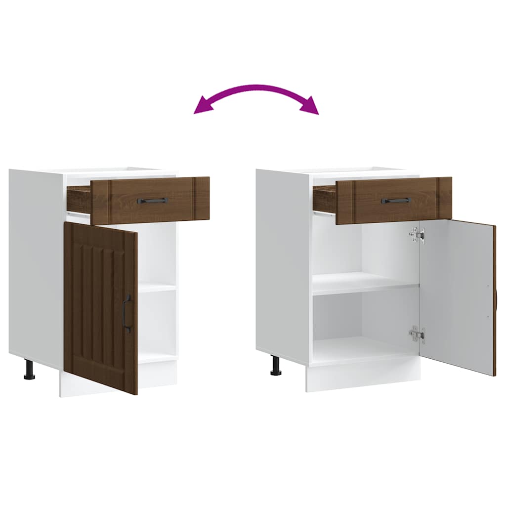 Onderkast Lucca bewerkt hout bruin eikenkleur is nu te koop bij PeponiXL, paradijselijk wonen!