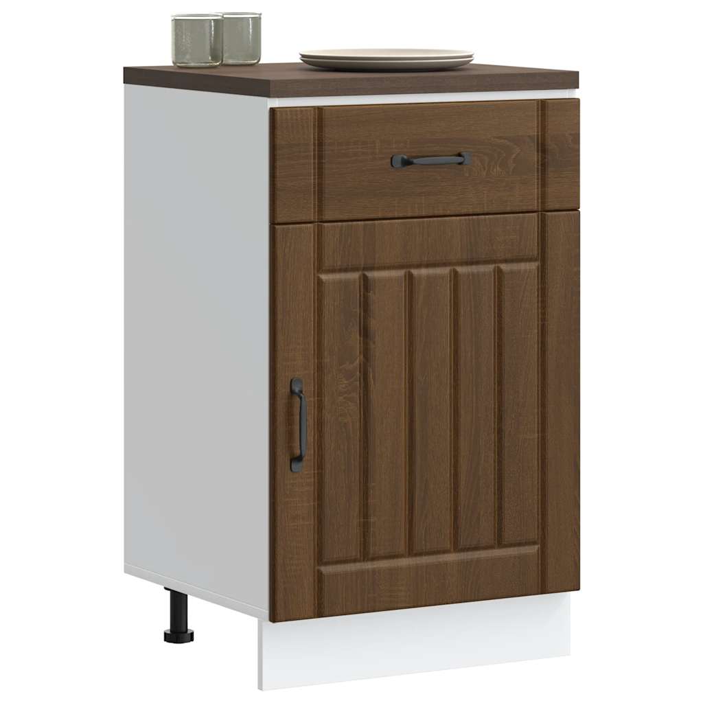 Onderkast Lucca bewerkt hout bruin eikenkleur is nu te koop bij PeponiXL, paradijselijk wonen!