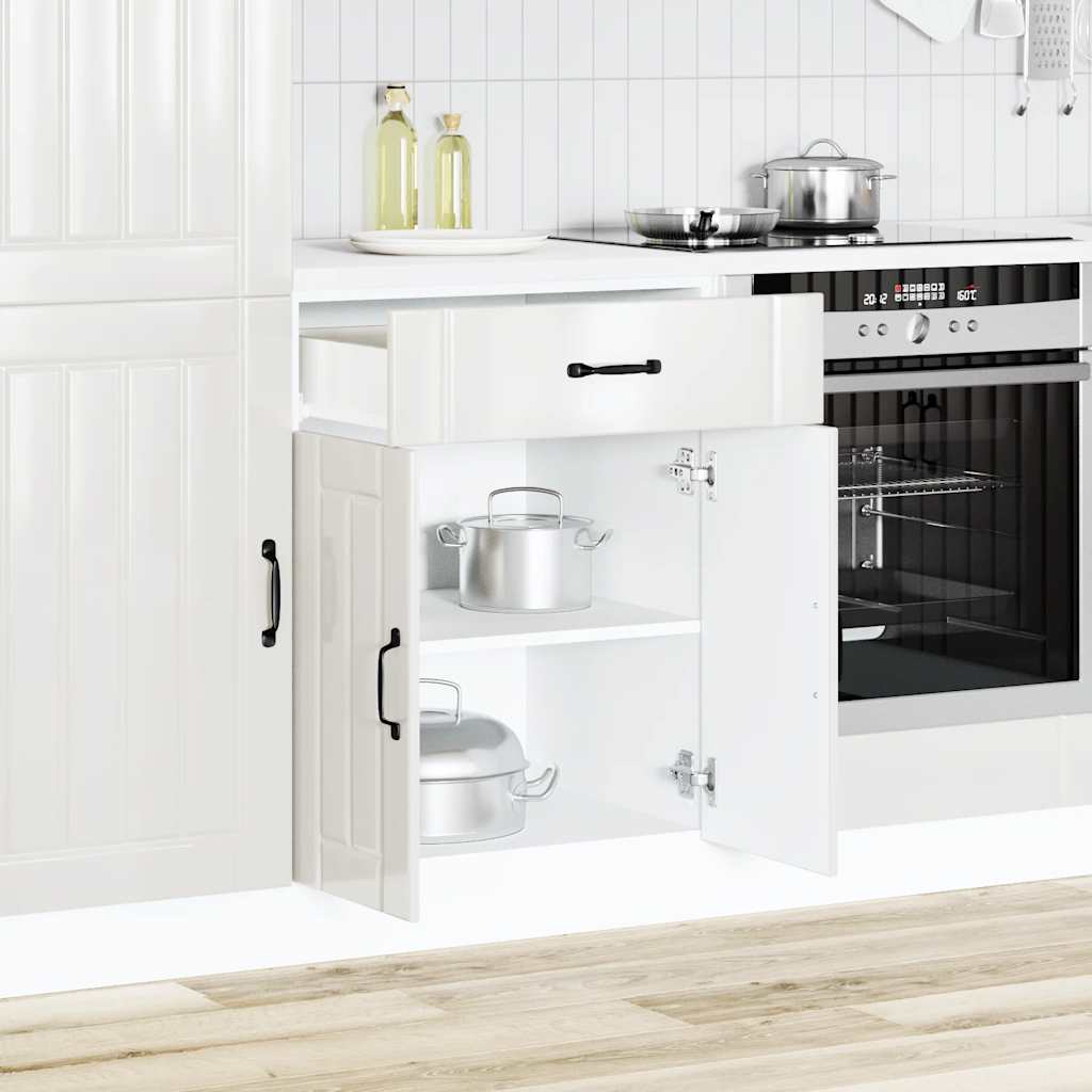 Onderkast Lucca bewerkt hout hoogglans wit is nu te koop bij PeponiXL, paradijselijk wonen!