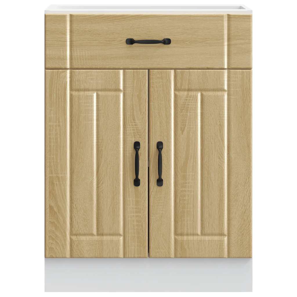 Onderkast Lucca bewerkt hout sonoma eikenkleurig is nu te koop bij PeponiXL, paradijselijk wonen!
