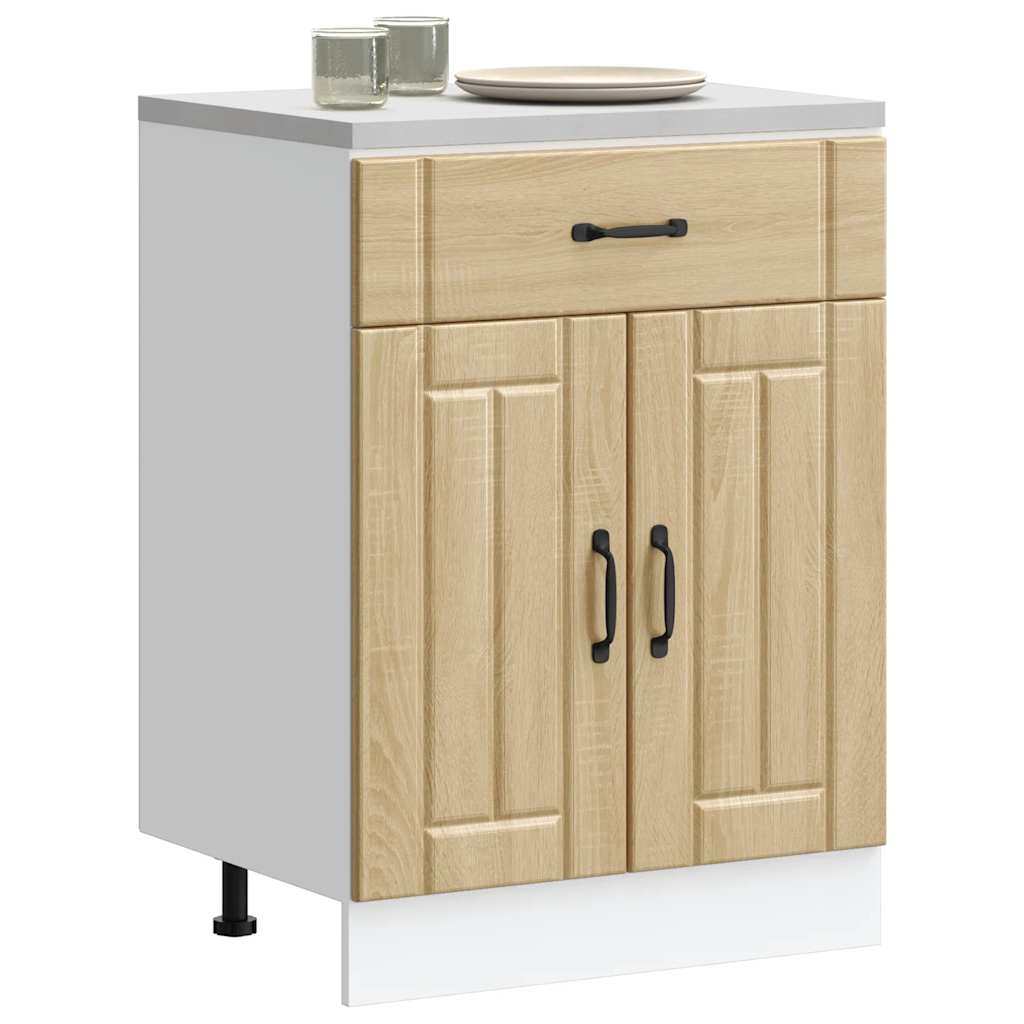 Onderkast Lucca bewerkt hout sonoma eikenkleurig is nu te koop bij PeponiXL, paradijselijk wonen!