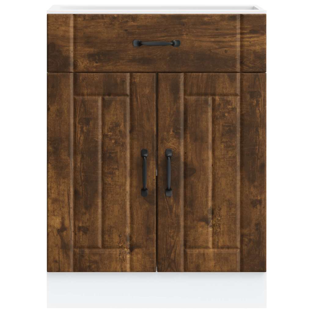 Onderkast Lucca bewerkt hout gerookt eikenkleurig is nu te koop bij PeponiXL, paradijselijk wonen!