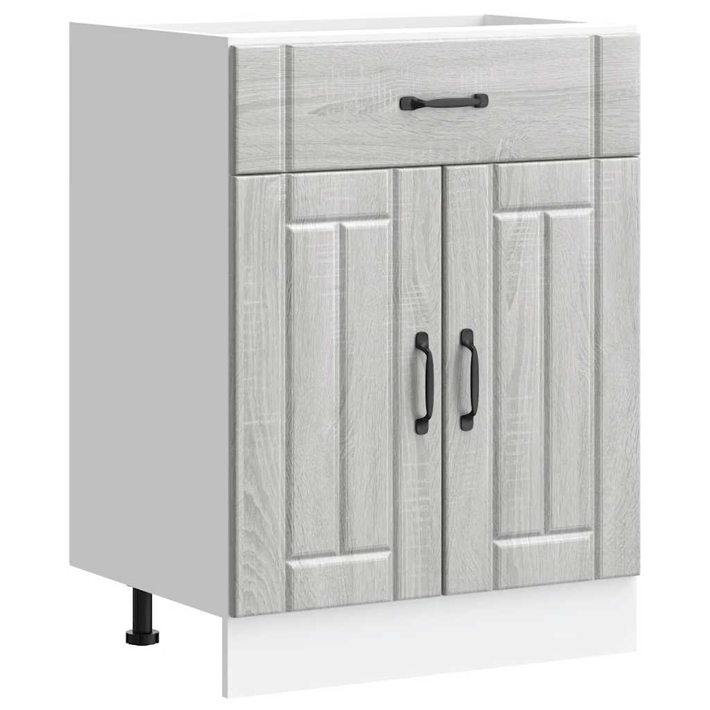 Onderkast Lucca bewerkt hout grijs sonoma eikenkleur is nu te koop bij PeponiXL, paradijselijk wonen!