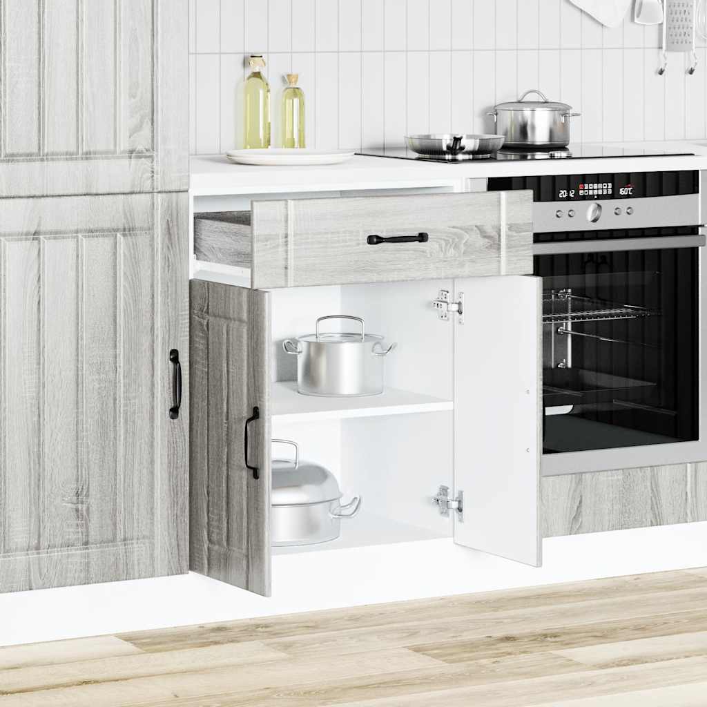 Onderkast Lucca bewerkt hout grijs sonoma eikenkleur is nu te koop bij PeponiXL, paradijselijk wonen!