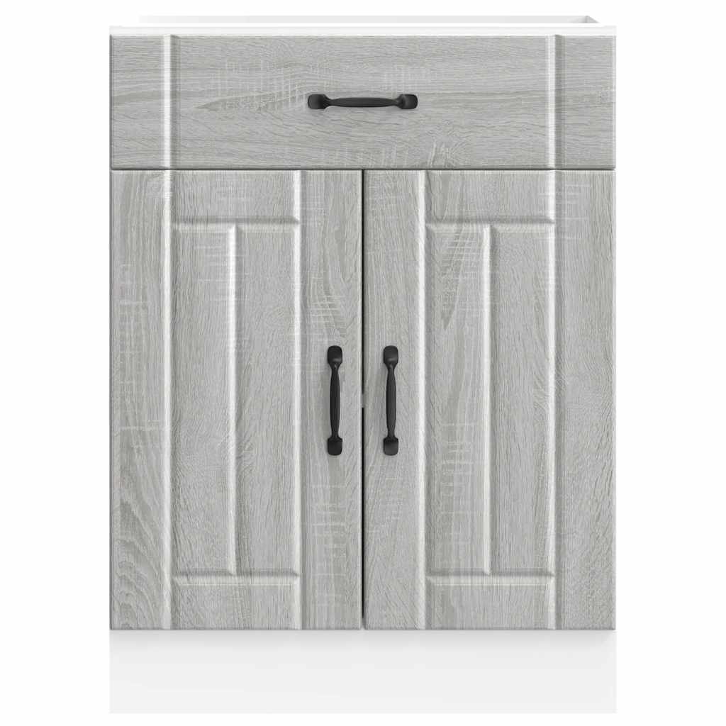 Onderkast Lucca bewerkt hout grijs sonoma eikenkleur is nu te koop bij PeponiXL, paradijselijk wonen!