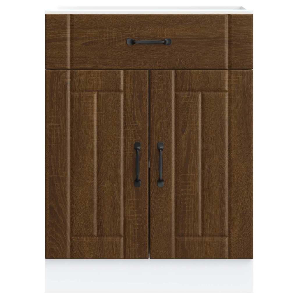 Onderkast Lucca bewerkt hout bruin eikenkleur is nu te koop bij PeponiXL, paradijselijk wonen!