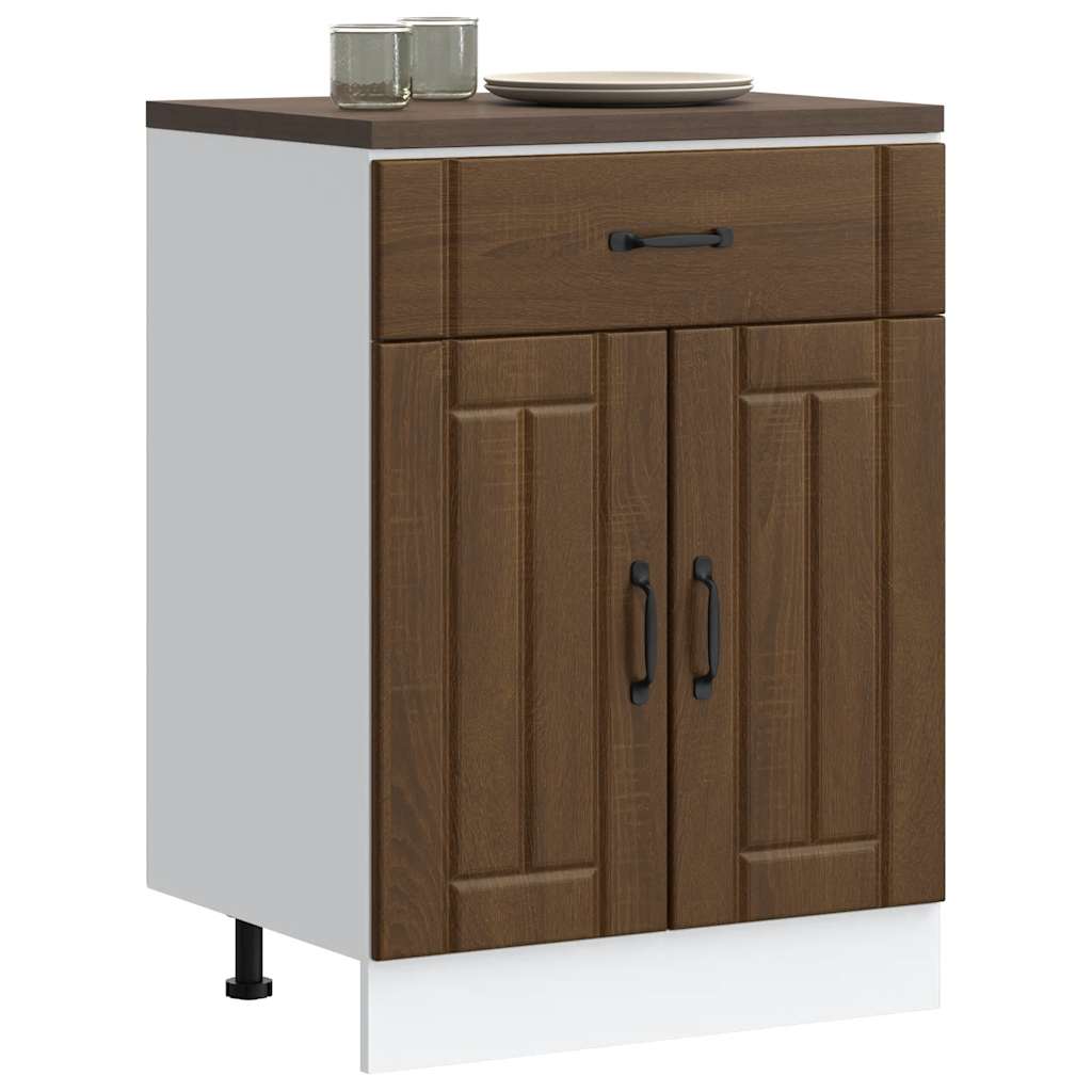Onderkast Lucca bewerkt hout bruin eikenkleur is nu te koop bij PeponiXL, paradijselijk wonen!