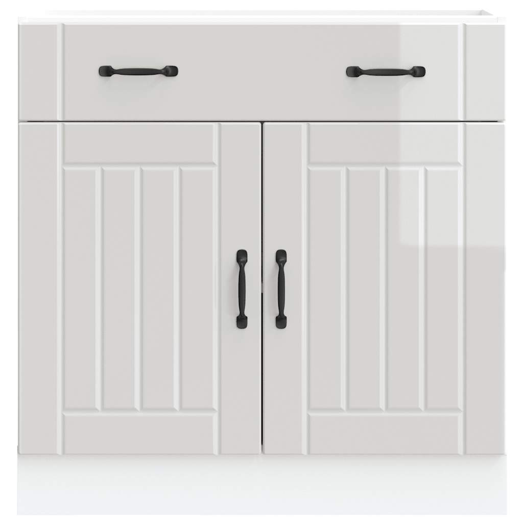 Onderkast Lucca bewerkt hout hoogglans wit is nu te koop bij PeponiXL, paradijselijk wonen!