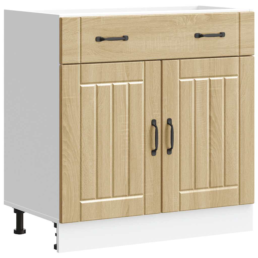 Onderkast Lucca bewerkt hout sonoma eikenkleurig is nu te koop bij PeponiXL, paradijselijk wonen!