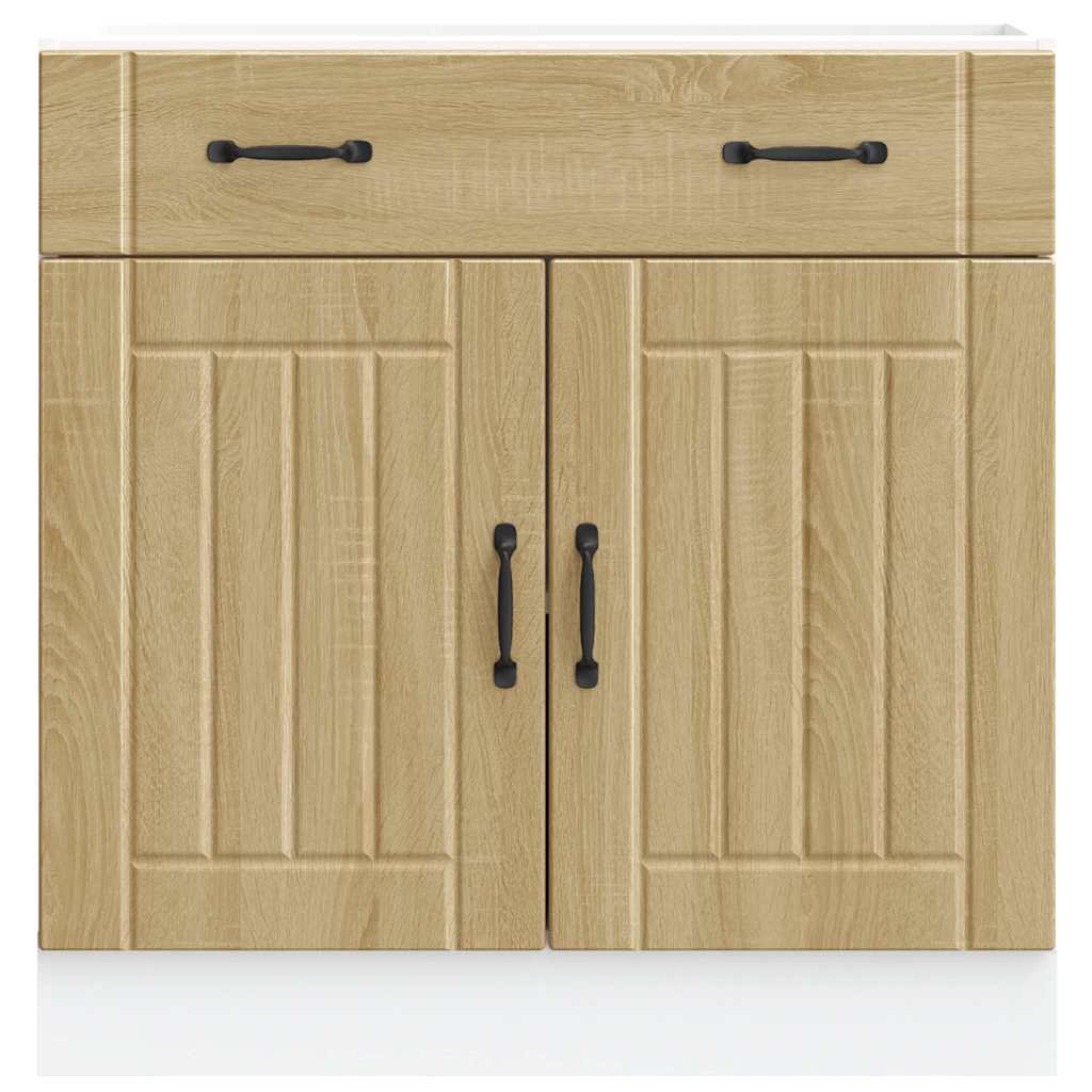 Onderkast Lucca bewerkt hout sonoma eikenkleurig is nu te koop bij PeponiXL, paradijselijk wonen!
