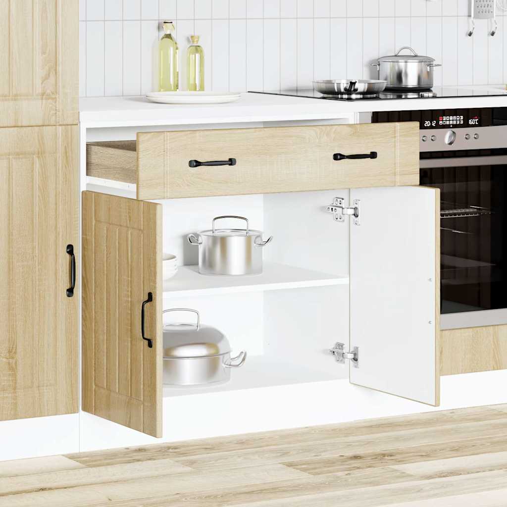 Onderkast Lucca bewerkt hout sonoma eikenkleurig is nu te koop bij PeponiXL, paradijselijk wonen!