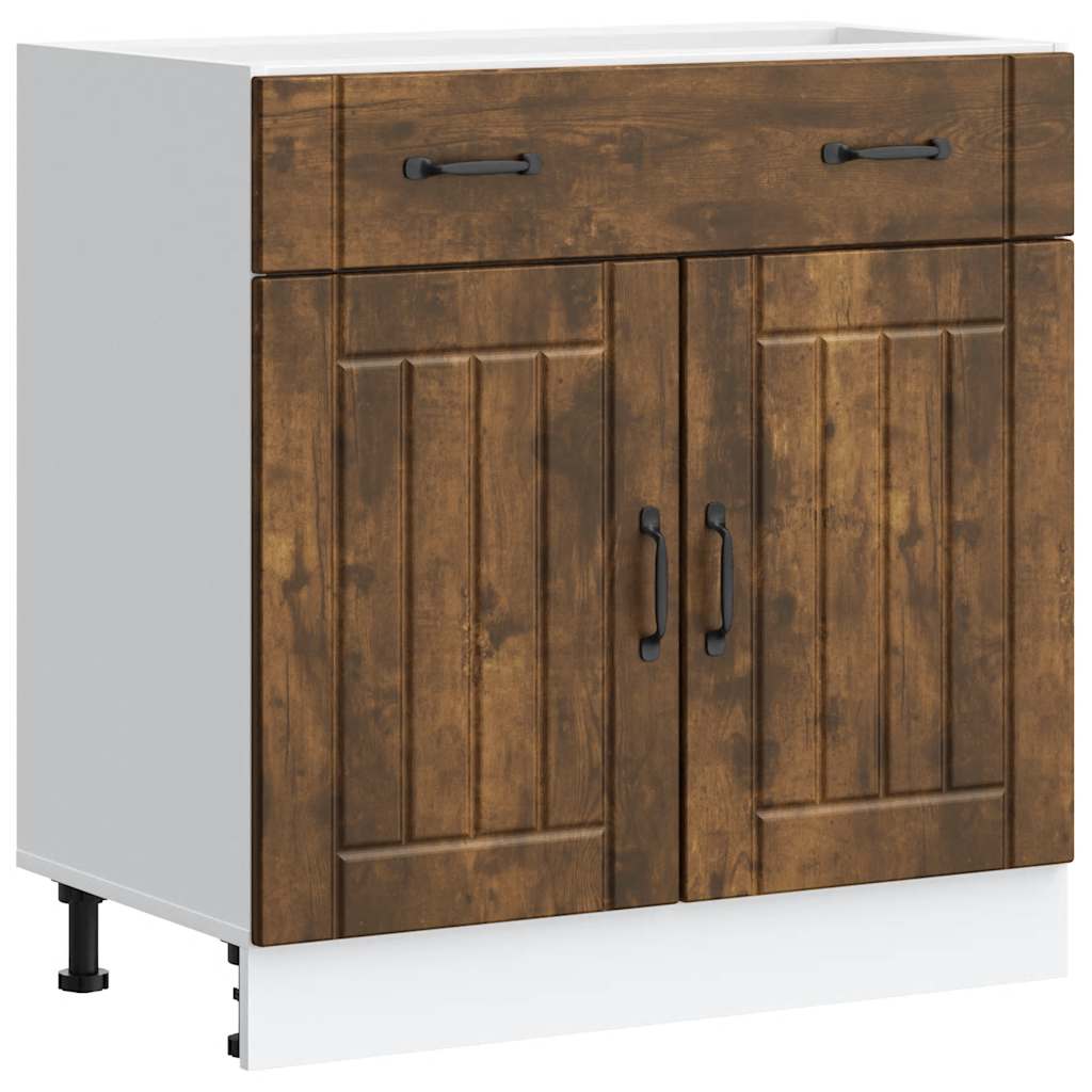 Onderkast Lucca bewerkt hout gerookt eikenkleurig is nu te koop bij PeponiXL, paradijselijk wonen!