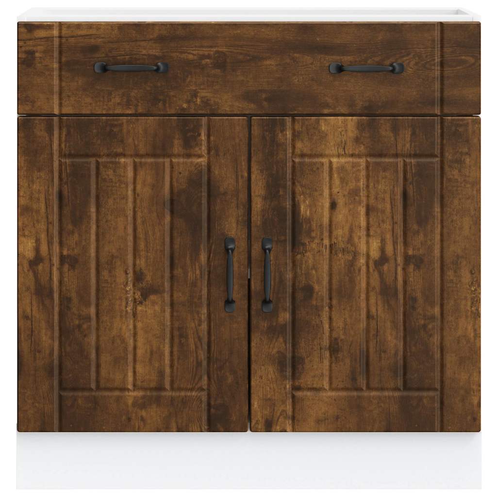 Onderkast Lucca bewerkt hout gerookt eikenkleurig is nu te koop bij PeponiXL, paradijselijk wonen!