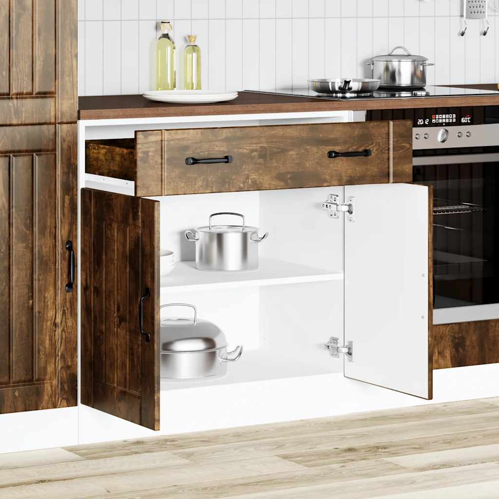 Onderkast Lucca bewerkt hout gerookt eikenkleurig is nu te koop bij PeponiXL, paradijselijk wonen!