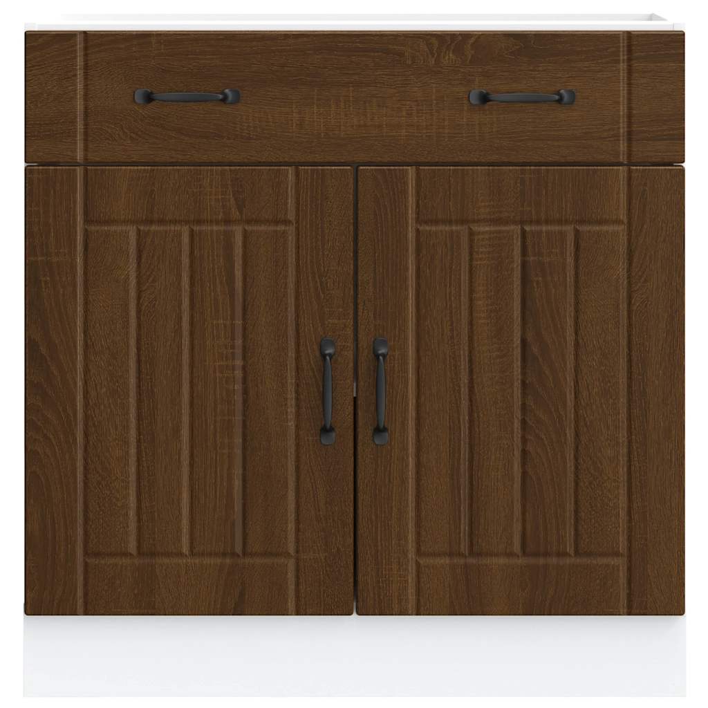 Onderkast Lucca bewerkt hout bruin eikenkleur is nu te koop bij PeponiXL, paradijselijk wonen!