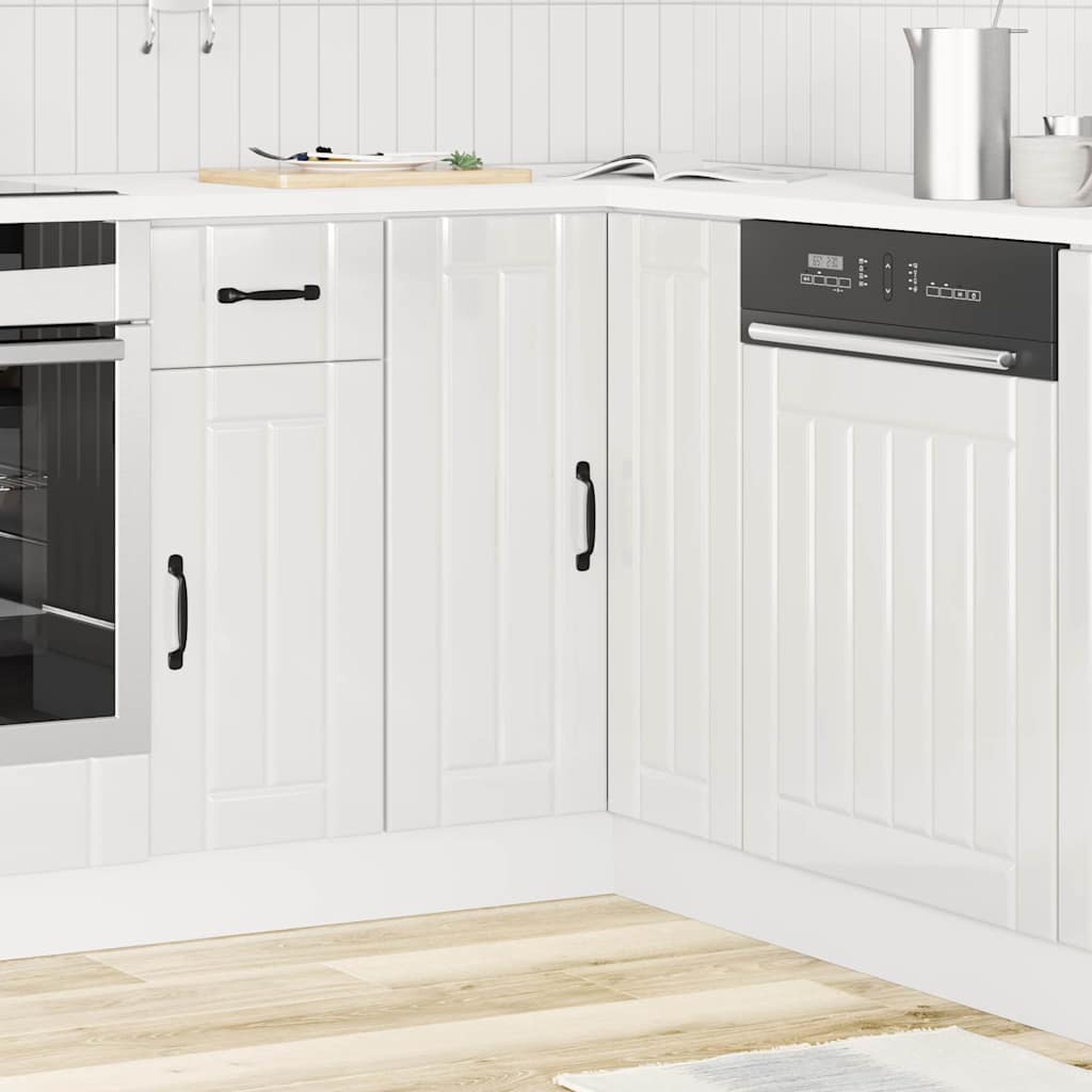 Keuken hoekonderkast Lucca bewerkt hout hoogglans wit is nu te koop bij PeponiXL, paradijselijk wonen!
