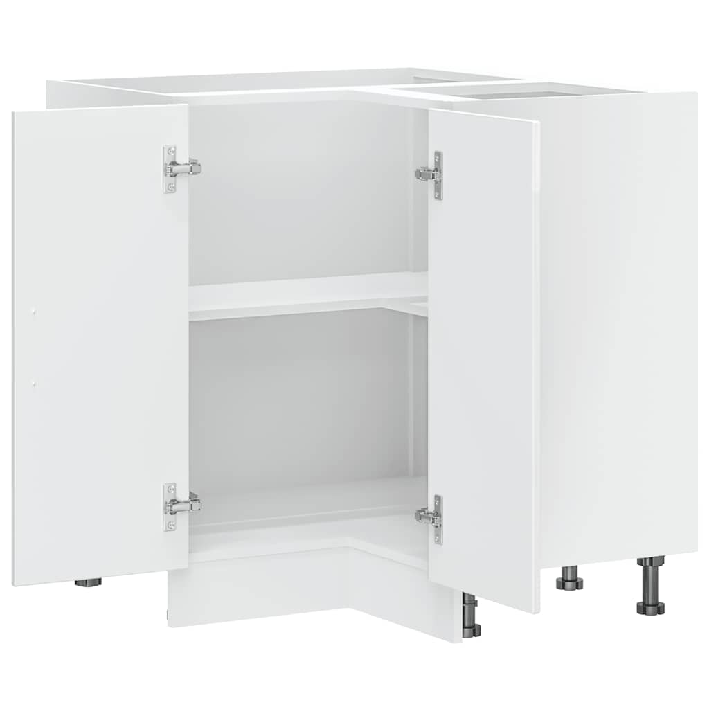 Keuken hoekonderkast Lucca bewerkt hout hoogglans wit is nu te koop bij PeponiXL, paradijselijk wonen!