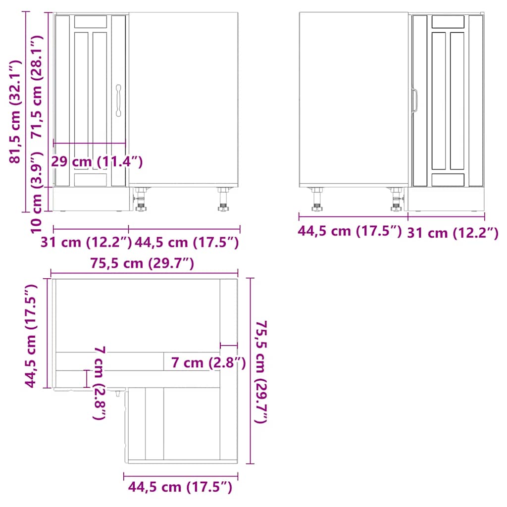 Keuken hoekonderkast Lucca bewerkt hout hoogglans wit is nu te koop bij PeponiXL, paradijselijk wonen!