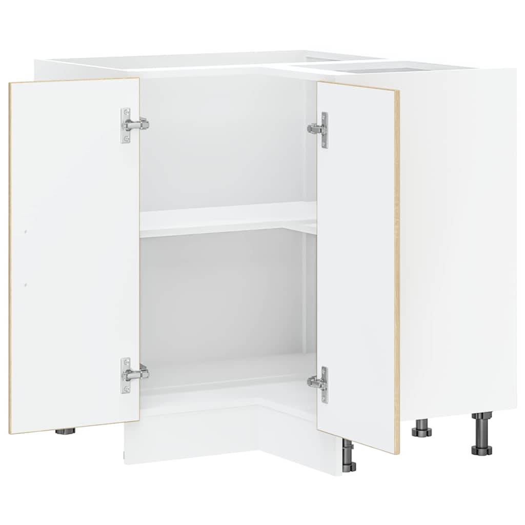 Keuken hoekonderkast Lucca bewerkt hout sonoma eikenkleurig is nu te koop bij PeponiXL, paradijselijk wonen!