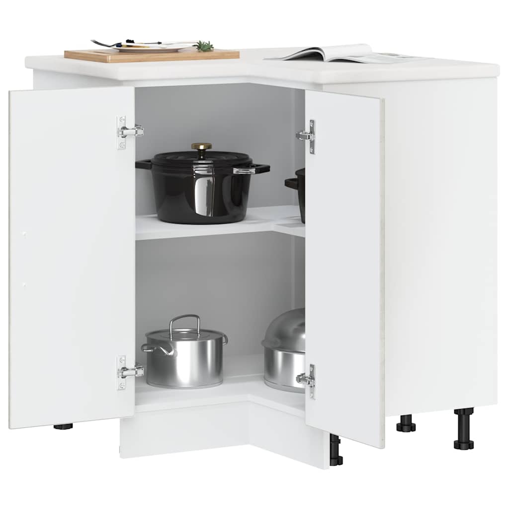 Keuken hoekonderkast Lucca bewerkt hout betongrijs is nu te koop bij PeponiXL, paradijselijk wonen!