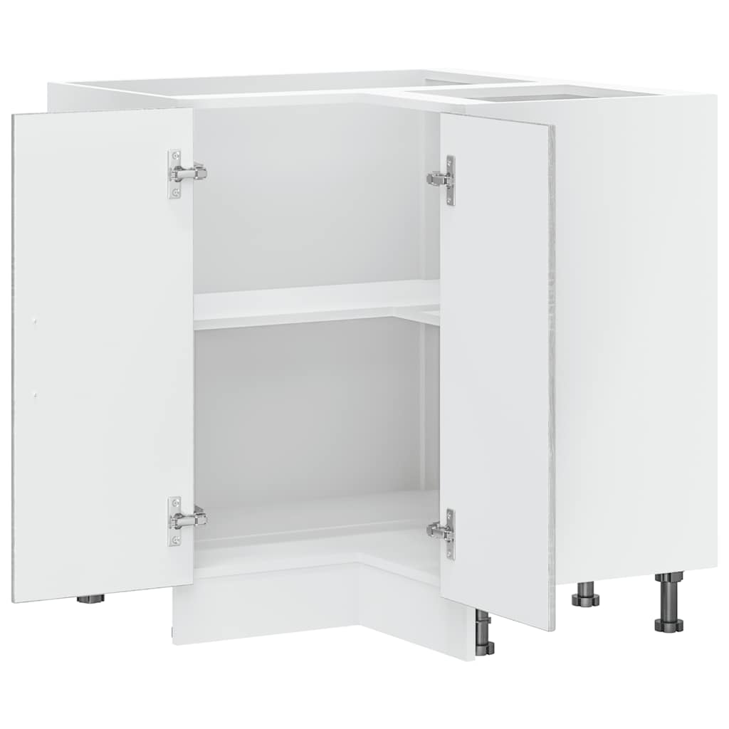 Keuken hoekonderkast Lucca bewerkt hout grijs sonoma eiken is nu te koop bij PeponiXL, paradijselijk wonen!