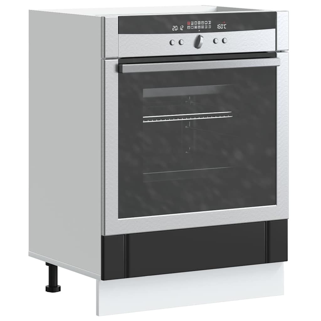Ovenkast Lucca bewerkt hout zwart is nu te koop bij PeponiXL, paradijselijk wonen!