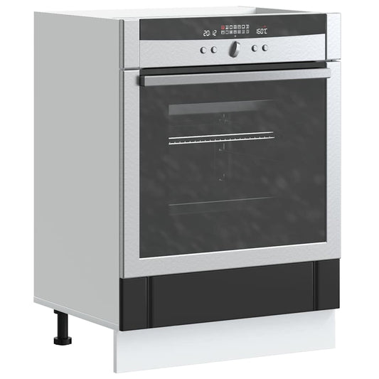 Ovenkast Lucca bewerkt hout zwart is nu te koop bij PeponiXL, paradijselijk wonen!