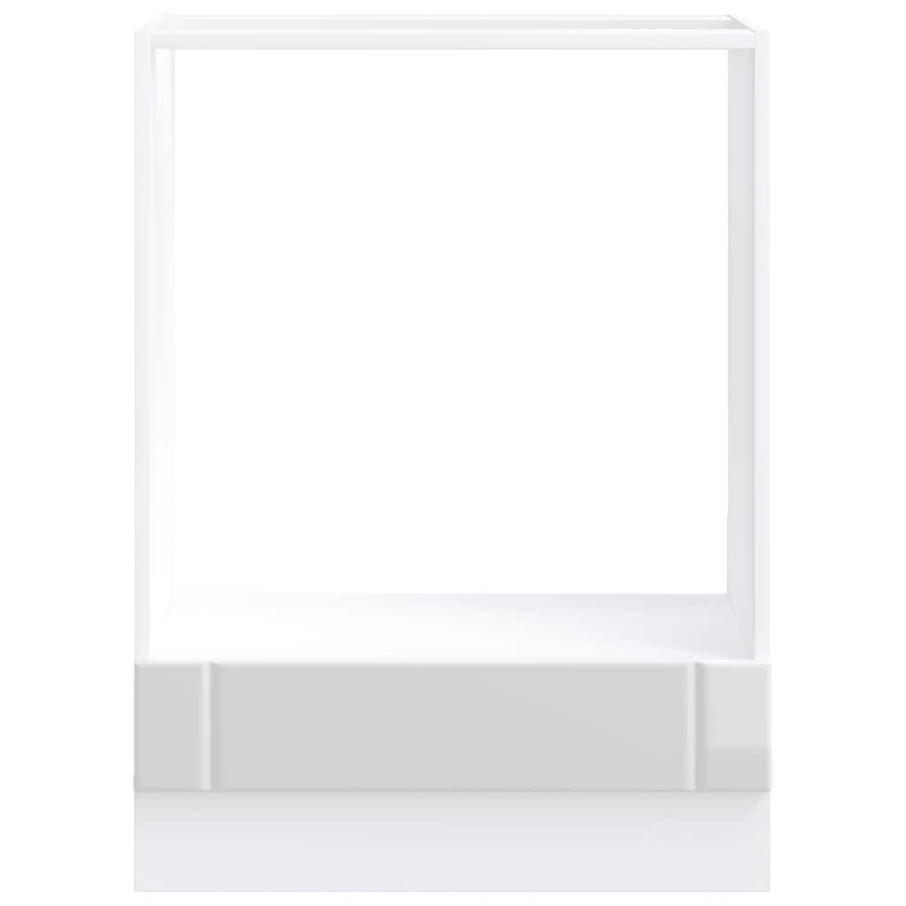 Ovenkast Lucca bewerkt hout hoogglans wit is nu te koop bij PeponiXL, paradijselijk wonen!