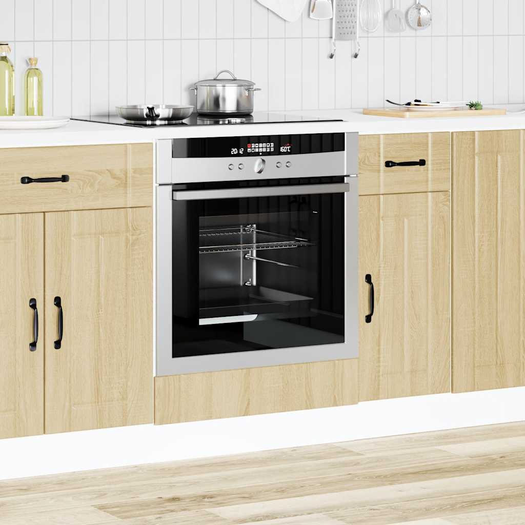 Ovenkast Lucca bewerkt hout sonoma eikenkleurig is nu te koop bij PeponiXL, paradijselijk wonen!