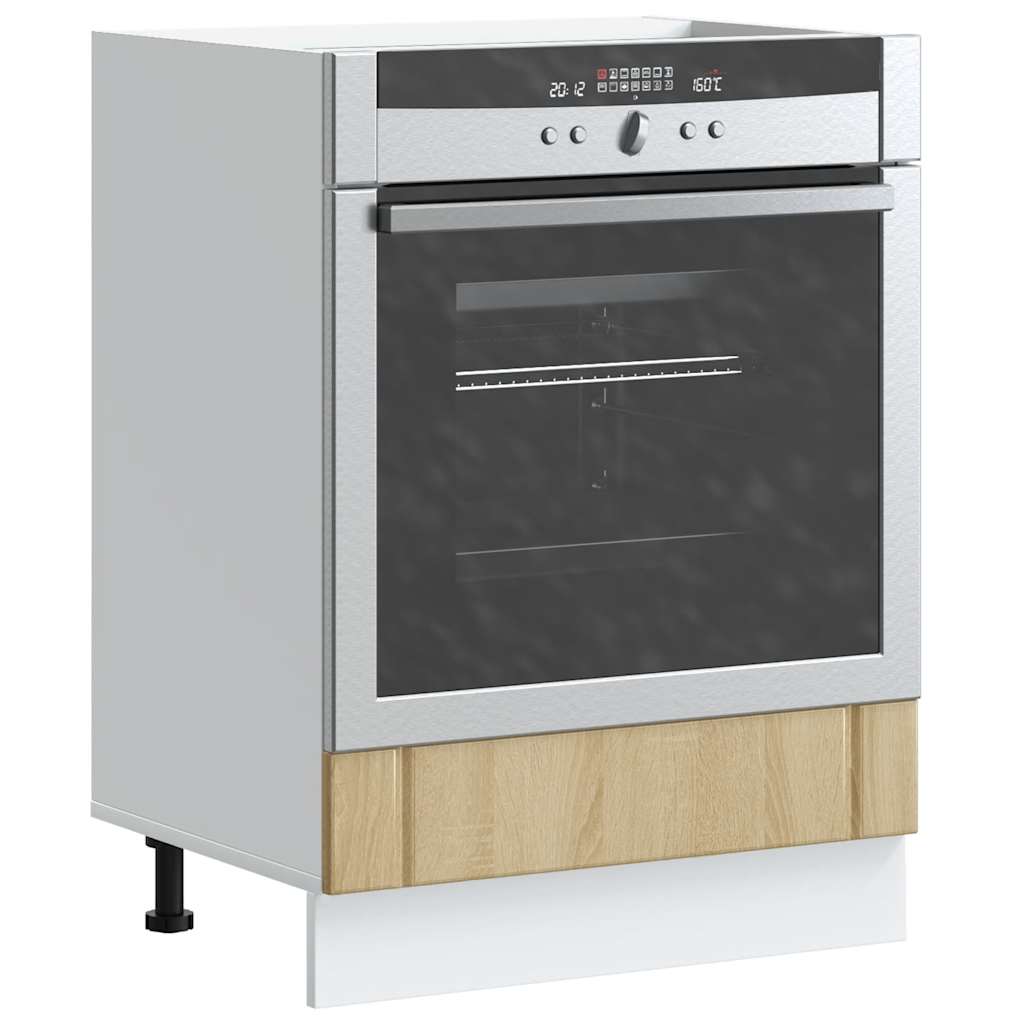 Ovenkast Lucca bewerkt hout sonoma eikenkleurig is nu te koop bij PeponiXL, paradijselijk wonen!