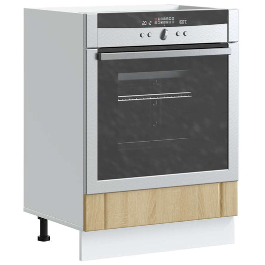 Ovenkast Lucca bewerkt hout sonoma eikenkleurig is nu te koop bij PeponiXL, paradijselijk wonen!