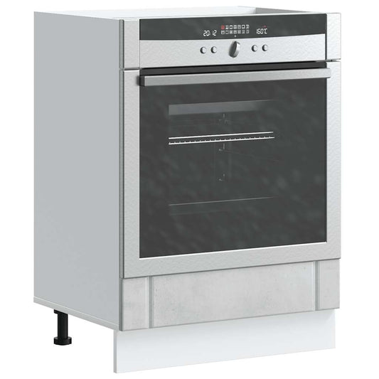 Ovenkast Lucca bewerkt hout betongrijs is nu te koop bij PeponiXL, paradijselijk wonen!